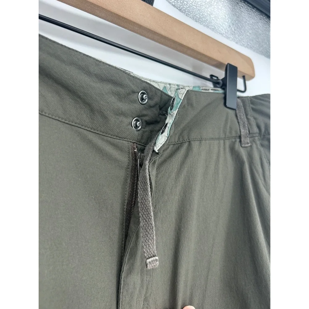 REI Women's Lightweight Cargo Hiking Straight Pants In Olive Green- Sz. 8 Tall